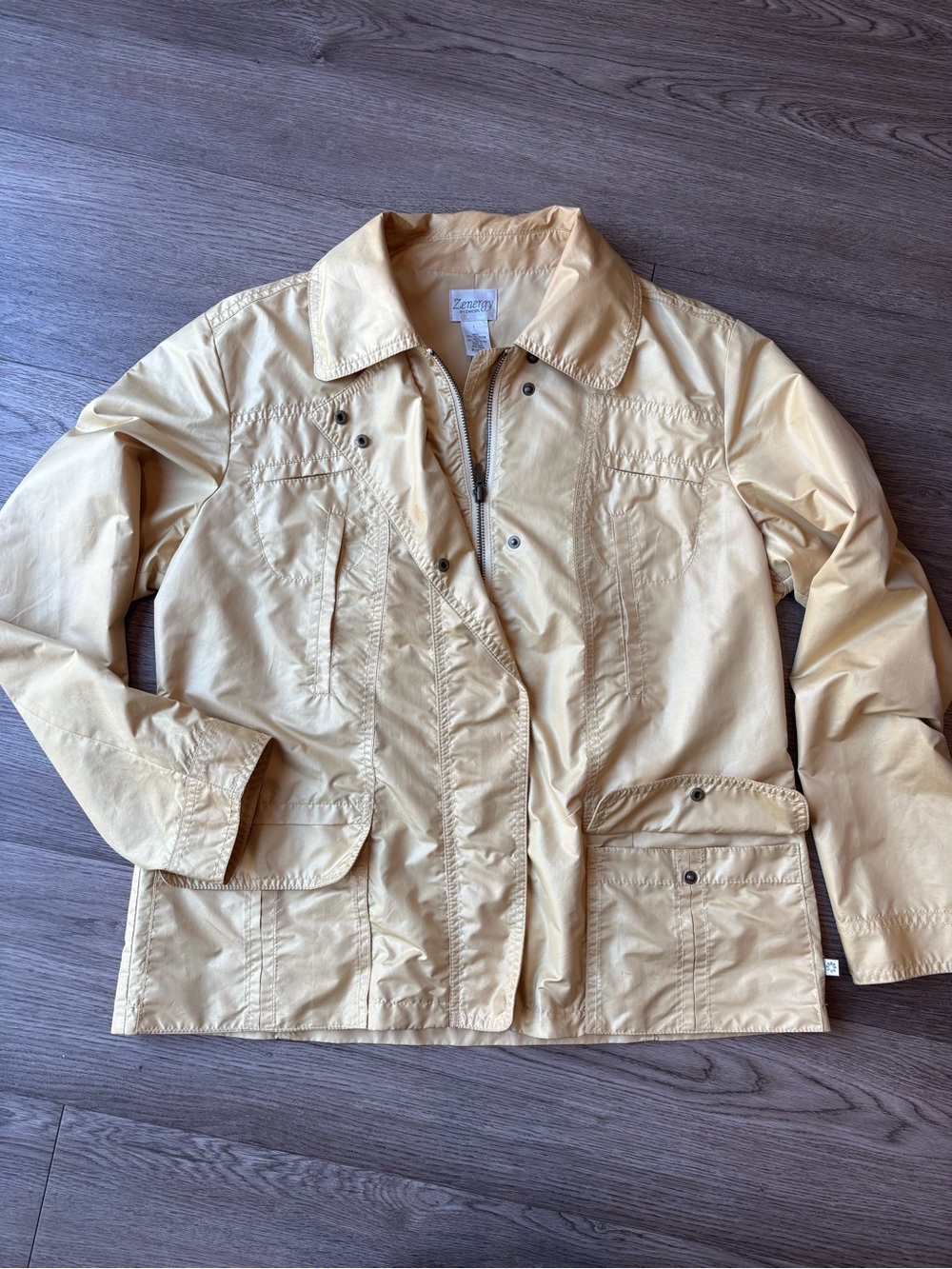 Chico's Zenergy Light Yellow Lightweight Utility Jacket